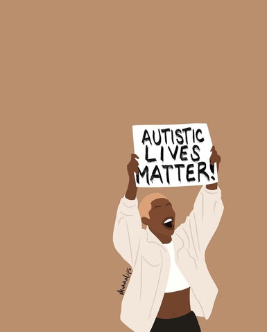 Jessie's infographic that says "Autistic Lives Matter"!