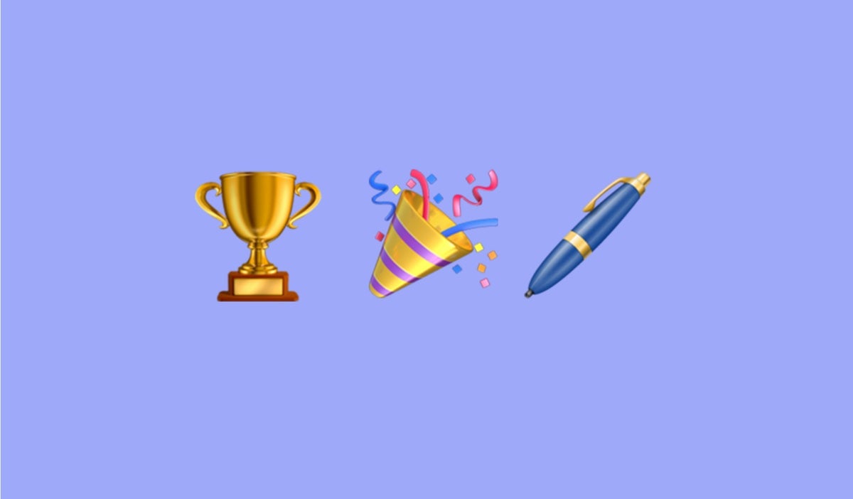 trophy celebration pen emoji